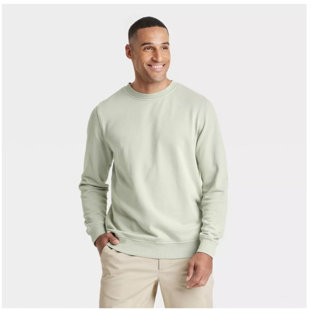 Goodfellow & Co Green Crewneck Pullover Sweater sz XL